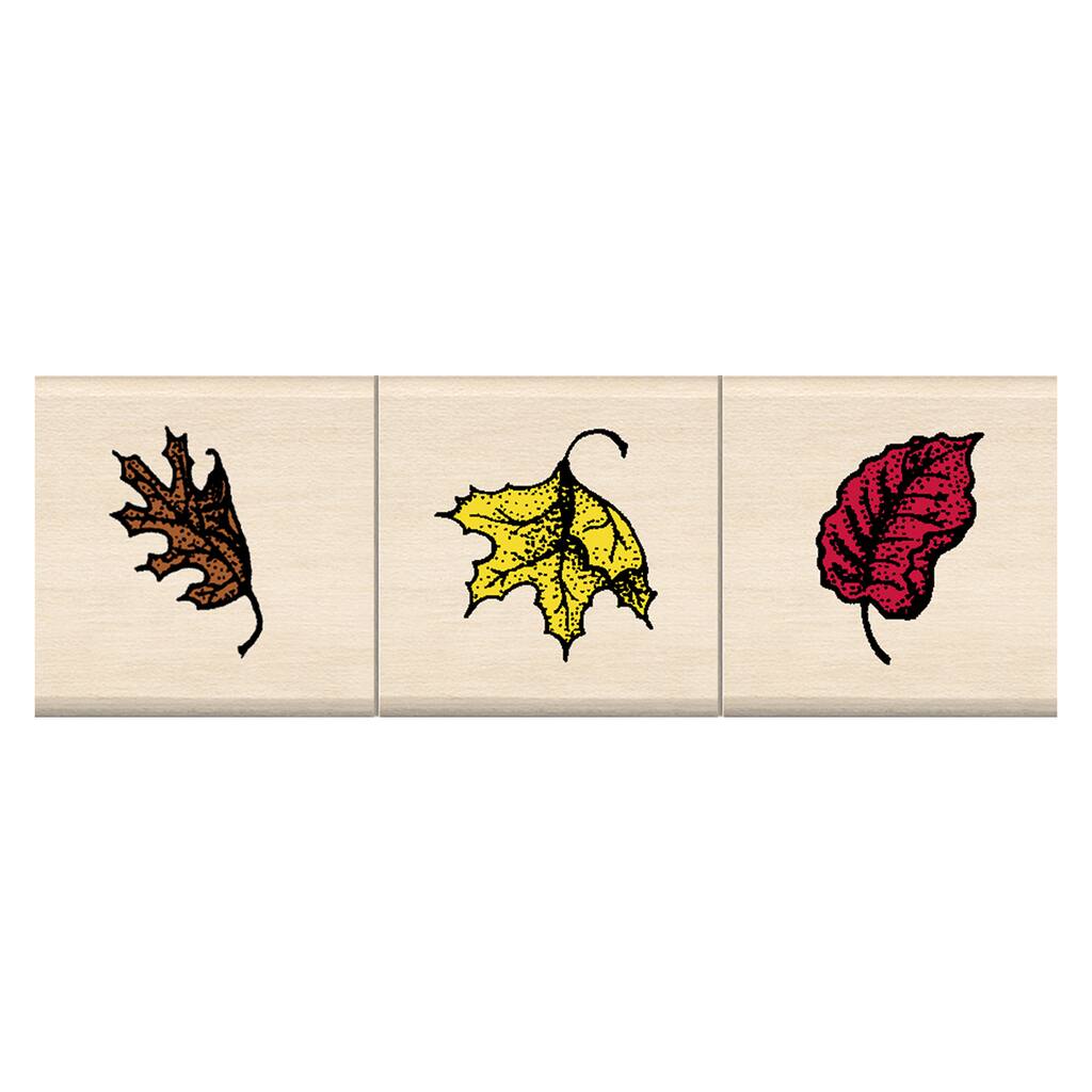 Inkadinkado Rubber Stamp Set Falling Leaves